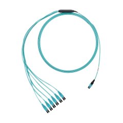 24 lif OM3 HD Flex kapalı küçük çaplı gövde kablo düzeneği olup, plenumun (OFNP) bir çekme gözü, 99ft kadın PanMPO, Metot B, Optimize IL için PanMPO dişi puan.