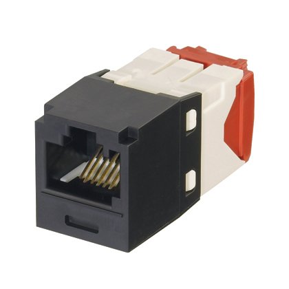 Anahtarlı, Kategori 5e, RJ45, 8-konumunda, 8 telli genel modülü. Siyah.