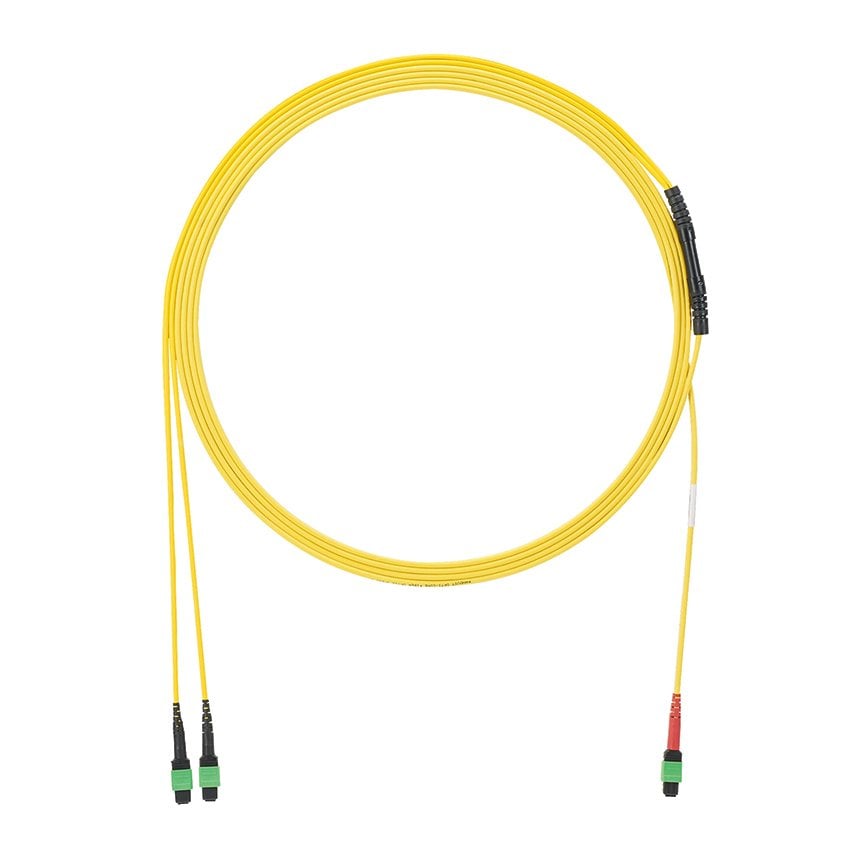OS2 LSZH 24F MPO K / (2) 12F MTP F Tipi bir Std IL 5m Interconnect 24f