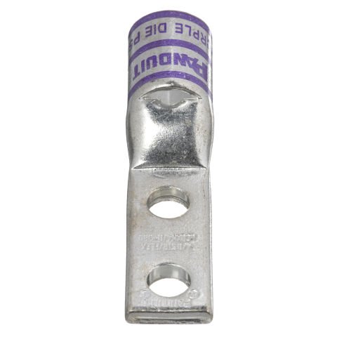 İki delikli, esnek yük sepeti, pencere, dar dil, 4/0 AWG tel ile standart bir kovan, 3/8 saplama deliği, 1 delik açıklığı.