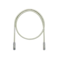 Kategori 6A (SD), her iki ucunda TX6A ™ 10Gig ™ Modüler Fişler, Gray, 18 ft 10 Gb / s UTP ara kablosu.