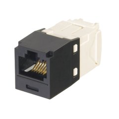 Anahtarlı, Kategori 6, RJ45, 8-konumunda, 8 telli genel modülü. Siyah.