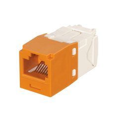 Anahtarlı, Kategori 6, RJ45, 8-konumunda, 8 telli genel modülü. Portakal.