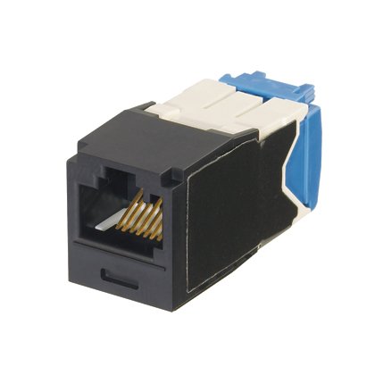 Anahtarlı, Kategori 6A, RJ45, 10 Gb / s, 8-konumunda, 8 telli genel modülü. Sarı.