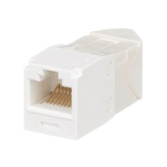 Cat 6 Sol / Sağ 45 Derece Açılı TG Jack Modülü, Arktik Beyaz