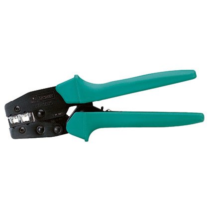 2 AWG - yalıtımlı (26.0 - 35.0mm²) ve non-yalıtımlı yüksüklerinin Kontrollü çevrim Panduit # 4 yamuk profiline sahip bir araç kıvrım verilmiştir.