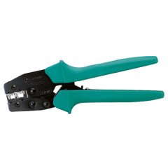2 AWG - yalıtımlı (26.0 - 35.0mm²) ve non-yalıtımlı yüksüklerinin Kontrollü çevrim Panduit # 4 yamuk profiline sahip bir araç kıvrım verilmiştir.