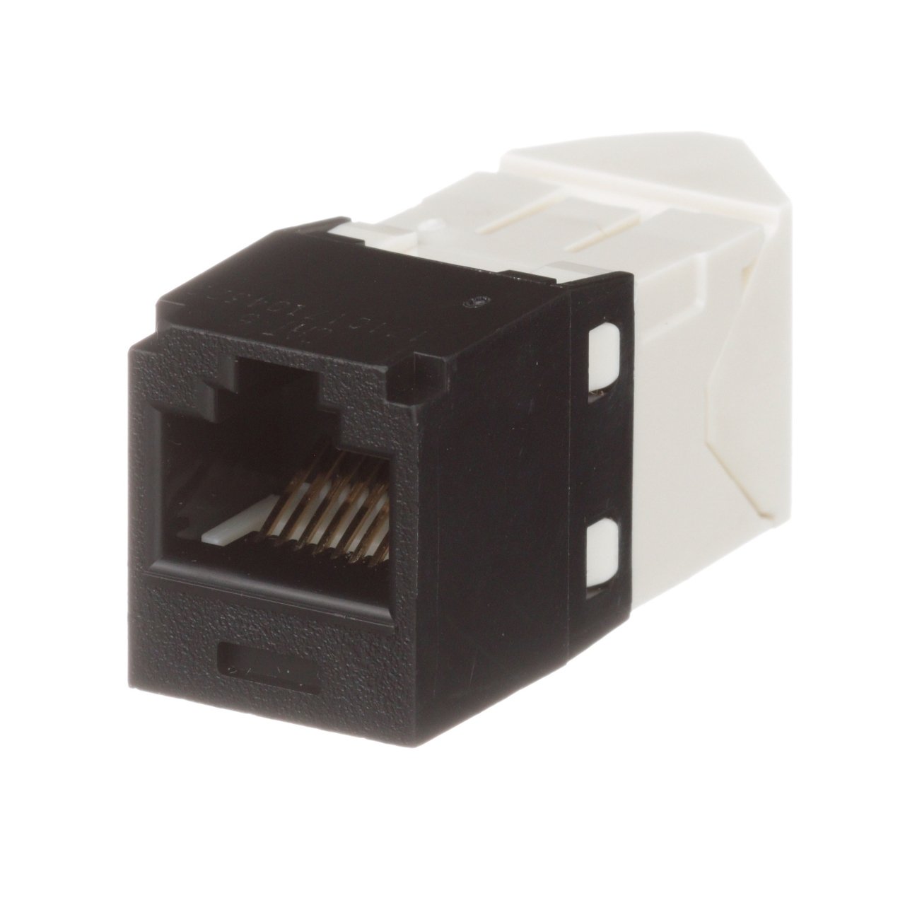 Cat 6 Sol / Sağ 45 Derece Açılı TG Jack Modülü, Siyah