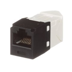 Cat 6 Sol / Sağ 45 Derece Açılı TG Jack Modülü, Siyah