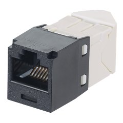 Kategori 6, 45 derece sola 24 adet / sağ açılı RJ45, 8-konumunda, 8 telli genel modülü, siyah, bulk paket, TGSJT sonlandırma aracı içerir.