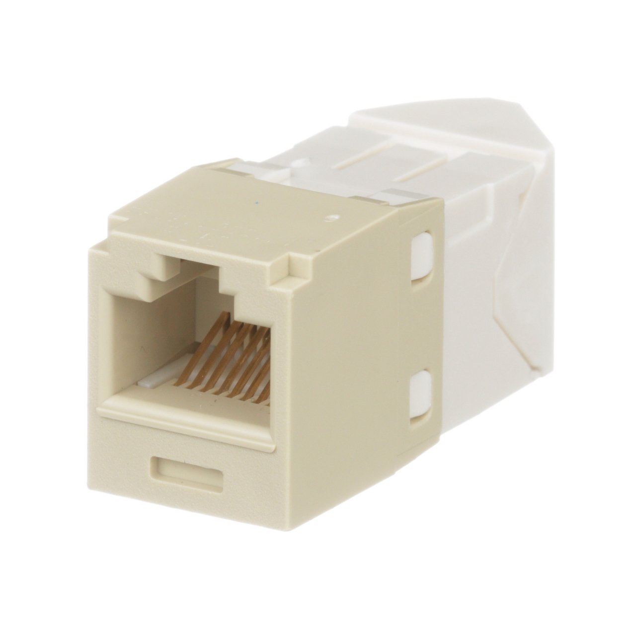 Cat 6 Sol / Sağ 45 Derece Açılı TG Jack Modülü, Elektrikli Fildişi