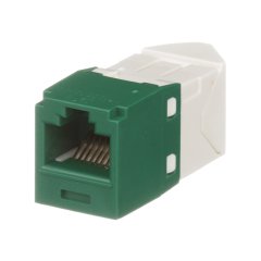 Cat 6 Sol / Sağ 45 Derece Açılı TG Jack Modülü, Yeşil