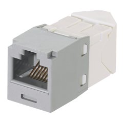 Kategori 6, 45 derece sola / sağa açılı RJ45, 8-konumunda, 8 telli genel modülü, uluslararası gri, 24 adet dökme paketi TGSJT sonlandırma aracı içerir.