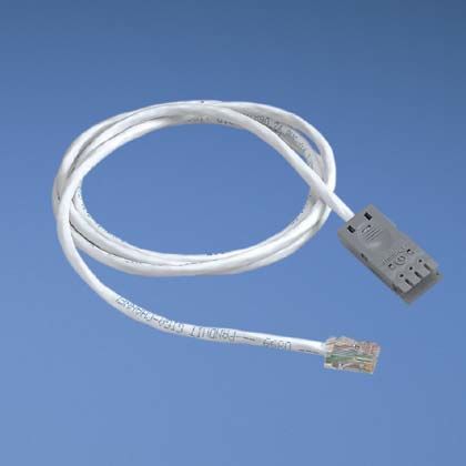 Bir 4 çift GP6 ™ PLUS Bağlayıcı bir RJ45 Pan-Plug® T568B kablo şeması, 14 ft kablolu.