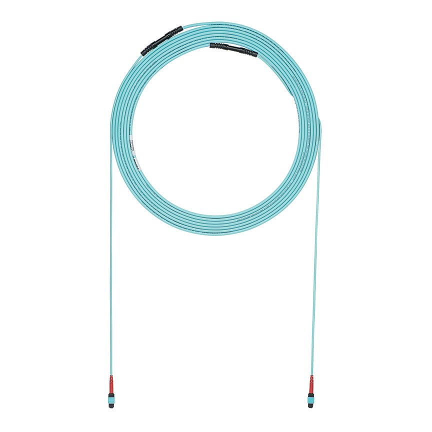 Eye, 28 Metre, Aqua Çekme 24 Elyaf OM4 HD Flex Kapalı Küçük Çap Gövde, LSZH, 24F MPO Erkek, Metot B, Optimize Edilmiş IL için 24F MPO Erkek,.