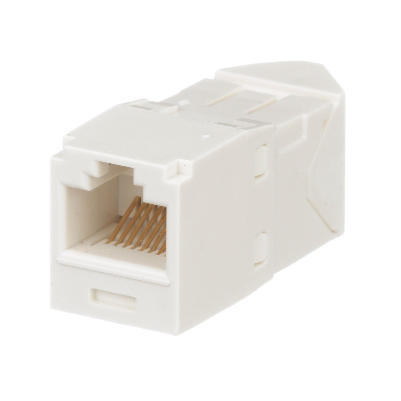 Cat 6 Sol / Sağ 45 Derece Açılı TG Jack Modülü, Kapalı Beyaz