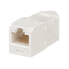 Cat 6 Sol / Sağ 45 Derece Açılı TG Jack Modülü, Kapalı Beyaz