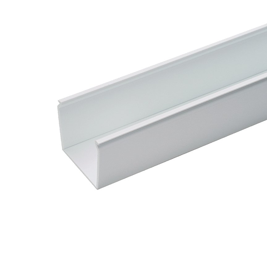 Panduct® tipi katı duvar kablo kanalı, 2 G x 2H, 6' uzunlukta, PVC, beyaz bir montaj delikleri FS.