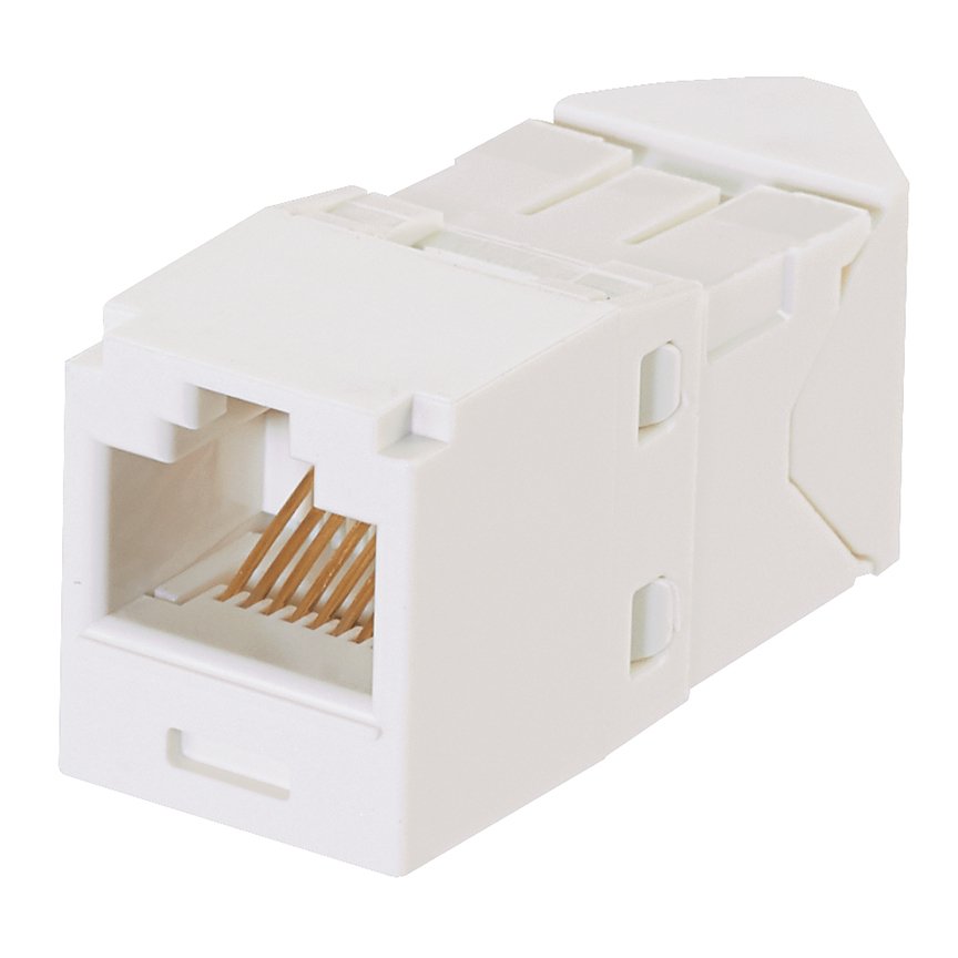 Kategori 6, 45 derece sola / sağa açılı RJ45, 8-konumunda, 24 adet beyaz, dökme paketi kapalı 8 telli evrensel modül, TGSJT sonlandırma aracı içerir.