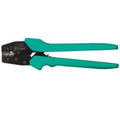 Kontrollü Döngü Sıkma Aracı, Çoğu Panduit # 22 - 10 AWG naylon ve vinil yalıtımlı terminalleri, ek yerlerini ve bağlantılarını keser. Aletin, eksene en yakın sarı cebi vardır ve bu, sarı sonlandırmalar yapanlar için daha az sıkma çabası sağlar.
