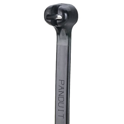 Kubbe-Top® diken ty kablo bağı, ara kesit, 6.1 (155 mm) uzunluğunda, hava şartlarına dayanıklı naylon 6.6, siyah, standart paket.