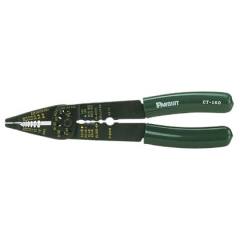 El Sıkma Aleti, Çoğu Panduit # 22 - 10 AWG yalıtımlı ve yalıtımsız terminallerin çoğunu kıvırır, bağlantıları keser ve ekler. Üç US ve üç metrik vida boyutunu keser. Keser ve şeritler # 22 - 10 AWG tel. Yalıtım kapama cebi vardır.