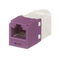 Cat 6 Sol / Sağ 45 Derece Açılı TG Jack Modülü, Menekşe