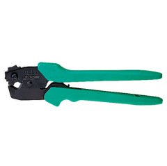 Kıvrımın Panduit # 10-2 AWG yalıtılmamış büyük vida halka terminalleri (P serisi), # 12-4 AWG yalıtımsız ağır halka terminalleri (P serisi), # 14-10 AWG bakır kodu iletken çıkıntılar ve 4mm² - 6mm² bakır metrik çıkıntılar. kalıptan döner 5-konumu, içerir.