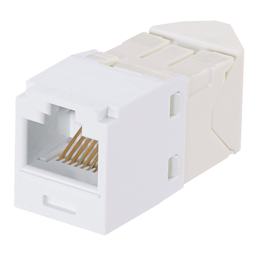 Kategori 6, 45 derece sola 24 adet / sağ açılı RJ45, 8-konumunda, 8 telli genel modülü, beyaz, bulk paket, TGSJT sonlandırma aracı içerir.