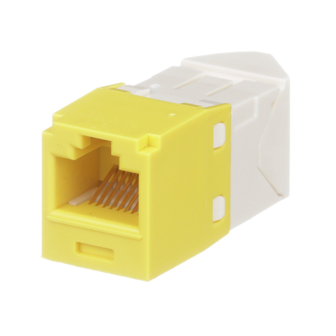 Cat 6 Sol / Sağ 45 Derece Açılı TG Jack Modülü, Sarı