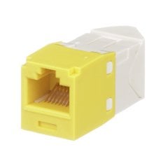 Cat 6 Sol / Sağ 45 Derece Açılı TG Jack Modülü, Sarı