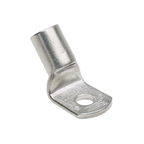 Bir delikli, metrik iletken, pencere pabucu 150mm² 2r, 120mm² sınıfı 5f / 6f, M12 saplama deliği, 45 ° 'lik açılı bir dil ile standart bir kovan.