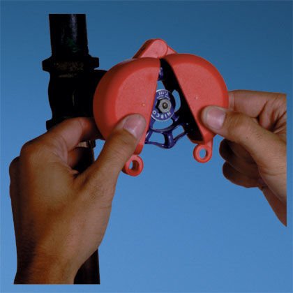 Gate vana lokavt, 10.00'' barındırır - 13.00'' çap kolu, kırmızı.