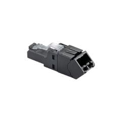 Açılı TX6A, Kategori 6A UTP Alan Dönem RJ45 fişi basit-eklemek alan sona priz ve kolay 4 çift korumasız bükümlü çift kablo yönlendirme olup. Kategori 6A performansı, Kategori 6 ve 5e sistemleriyle de uyumlu. 10 parça dökme paketi.