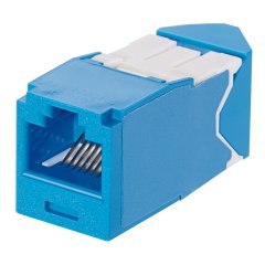 Kategori 6A, 45 derece sola / sağa açılı RJ45, 8-konumunda, 8 telli genel modülü, mavi, dökme paketi 24 adet, TGSJT sonlandırma aracı içerir.