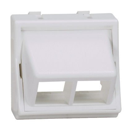 Bir 1/2 boy insert eğimli olan NetKey 45 mm x 45 mm adaptörü, iki kilit taşı modülleri kabul eder. Arktik Beyaz