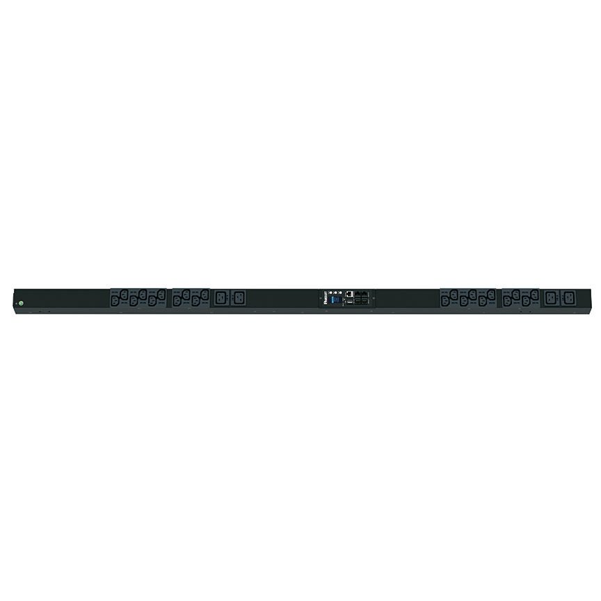 SmartZone ™ G5 İzlenen giriş (MI Serisi) PDU, 16 tek bir faz, 230V, (20), bir C13 ve (4) C19) kapları, IEC 60.309 2P + E 6h 16A fiş ve önlemler 58,661 Raf ''U x 2.047'' W 2.1 x ''D (1491mm x 50.8mm x 53.3mm) Renk:. Siyah