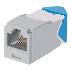 Kategori 6A, sol 45 derece / sağ açılı RJ45, 8-konumunda, 8 telli genel modülü, uluslararası gri, 24 adet dökme paketi TGSJT sonlandırma aracı içerir.