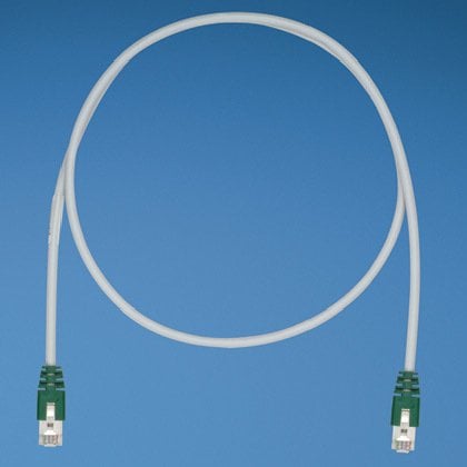 Kategori 5e, her iki ucunda, Pan-Plug® Korumalı Modüler Fişler, Green, 35 metre korumalı yama çekin.