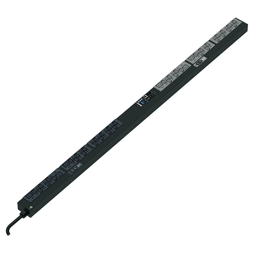 SmartZone ™ G5 başına Çıkışı (MPO Seri) PDU, 32 tek bir faz, 230V, (38), C13 ve (6) C19) kapları, IEC 60.309 2P + E 6h 32A fiş ve önlemler 68,898 ''U x 2.047'' W x Raf İzlenen 2.1'' D (1750.1mm x 50.8mm x 53.3mm) Renk:. Siyah