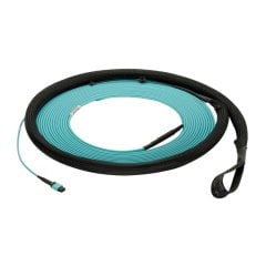 48 fiber OM3 küçük çaplı kapalı ana kablo tertibatı düşük duman sıfır halojen (LSZH) dişi MPO, Yöntem A Std MPO dişi puan. İL., Göz çekme ile.