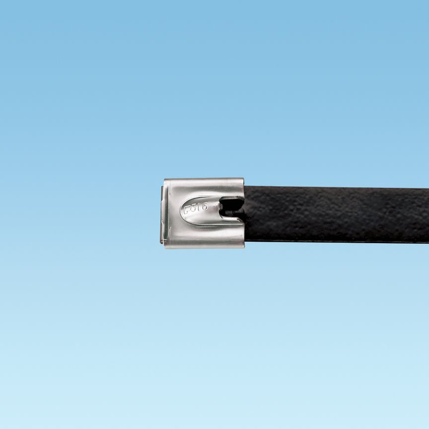 Pan-Steel® Polyester Tam Kaplı Kablo Bağları eşsiz kendinden kilitli kafa tasarımı ile kurulumu hızlandırmak olduğunu kravat herhangi bir bölümüne kilitler. Ayrıca, 316 paslanmaz çelik sarılır UV-dirençli, halojen içermeyen, düşük duman polyester işçi güv