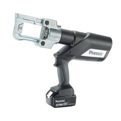 Panduit® BlackFin® Sıkma Aracı, kesikler Örs ve bir düğmeye sadece dokunarak yumruklar. 355 derece dönen çevirme tepeli sayesinde kafa, adaptörler ve kalıplar hızlı ve kolay dışarı değiştirmek kıvrım. Bu sıkma aracı 12 ton gücü vardır ve # 8 A kıvrım