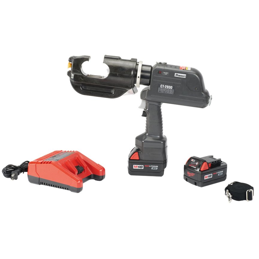 Die tip 14 ton sıkma aracı, 18V lityum iyon pil, 230 VAC cihazı, çene açma: 1.65'' (41.9mm), ağırlık. 17.90 libre (8.1 kg), akü, Uzunluk: 14.5'' (368.3mm), Yükseklik : 16.5'' (419.1mm), En: 3.25'' (82.6mm).