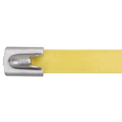 Pan-Steel® Polyester Tam Kaplı Kablo Bağları eşsiz kendinden kilitli kafa tasarımı ile kurulumu hızlandırmak olduğunu kravat herhangi bir bölümüne kilitler. Ayrıca, 316 paslanmaz çelik sarılır UV-dirençli, halojen içermeyen, düşük duman polyester işçi güv
