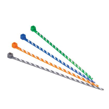 Tüm-Ty® kilit bağlantı, minyatür kesiti, 4.0'' (102 mm) uzunluğunda, naylon 6.6, kırmızı.