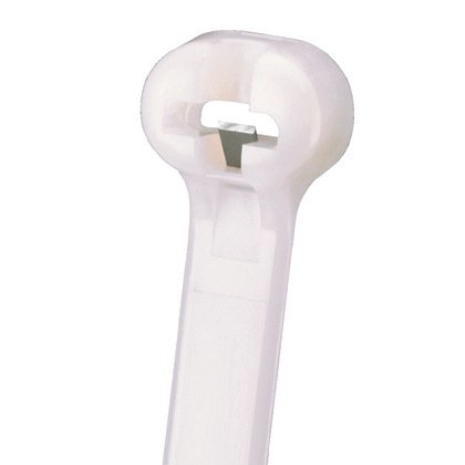 Kubbe-Top® diken ty kablo bağı, standart kesiti, 8.0 (203 mm) uzunluğunda, naylon 6.6, beyaz.