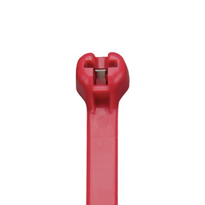 Kubbe-Top® diken ty kablo bağı, standart kesiti, 8.0 (203 mm) uzunluğunda, naylon 6.6, kırmızı.
