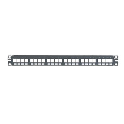 Keystone 24 bağlantı modüler gömme siyah patch panel, (1RU) monte edilir.