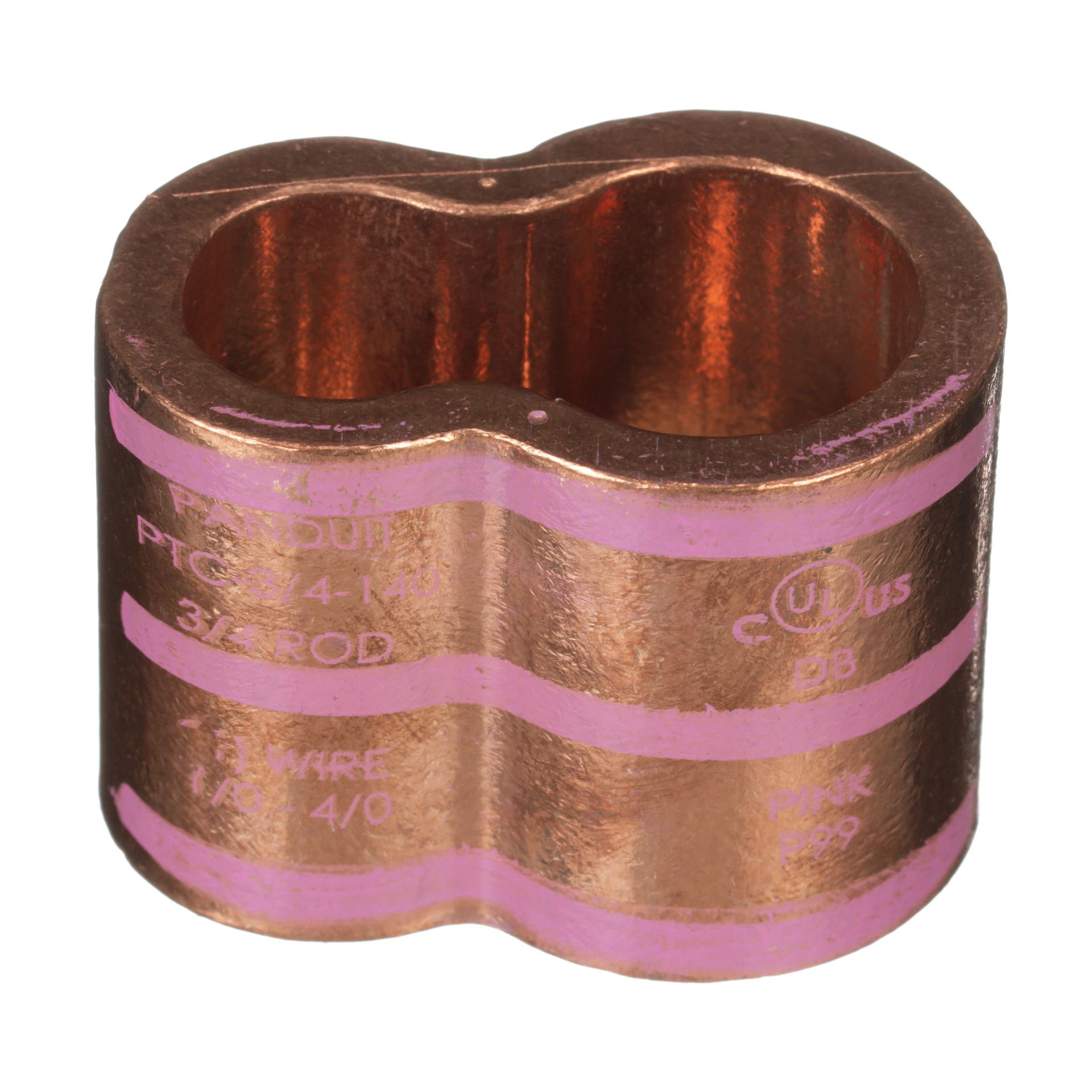 Topraklama Pigtail Stil Bağlayıcı, 1/2'' Çubuk (12.7mm), 6 Str - 3/0 Str (10-85mm2) Tek Kablo, 6 Str - 2 Str (10-35mm2) Çift Kablo